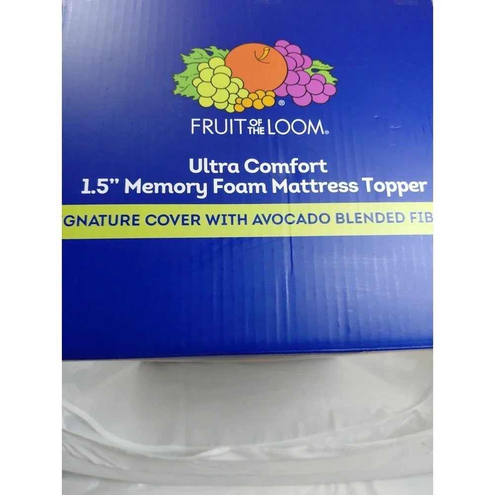 Fruit Of The Loom 1.5 Inch Memory Foam Mattress Topper TwinXL Retail 150$